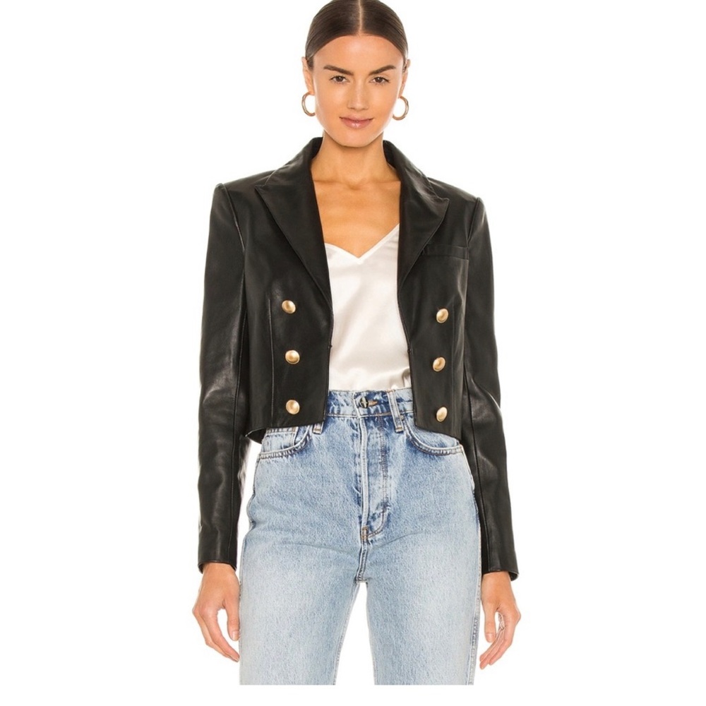 Lagence black leather jacket perfect condition